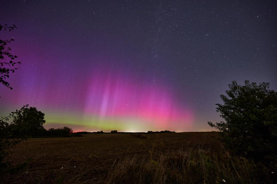 Northern lights in Morasko (Poznan)